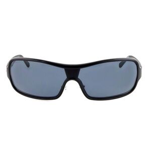 PRADA rare vintage sunglasses SPR10D Black Shield Wrap italy